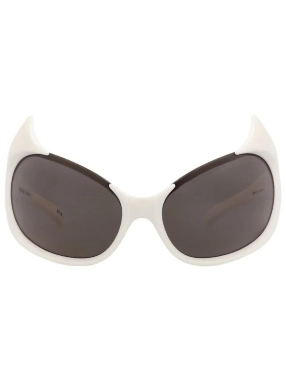 New Balenciaga Womens Shield/Wrap Ivory Ivory Grey Fashion Designer Sunglasses